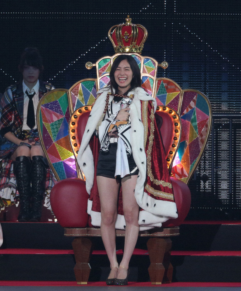 １８年の第１０回選抜総選挙で初戴冠を果たしたSKE48の松井珠理奈