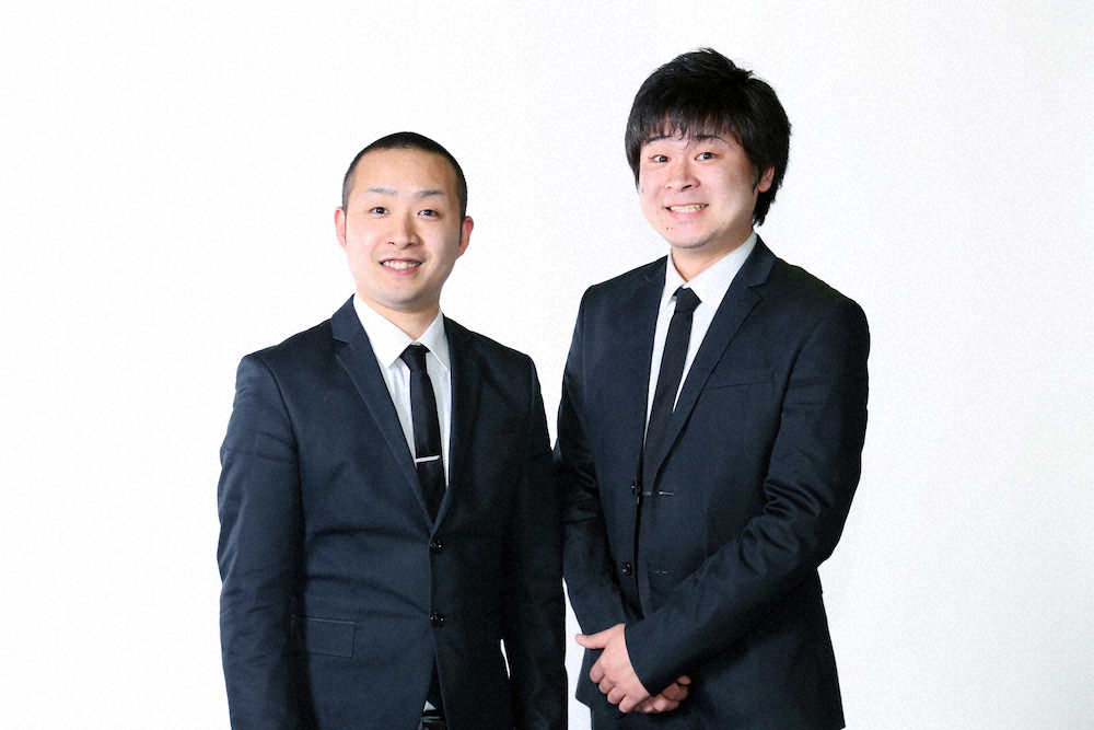 「歌ネタ王決定戦2018」で優勝したメンバーの山口提樹（左）、潮圭太