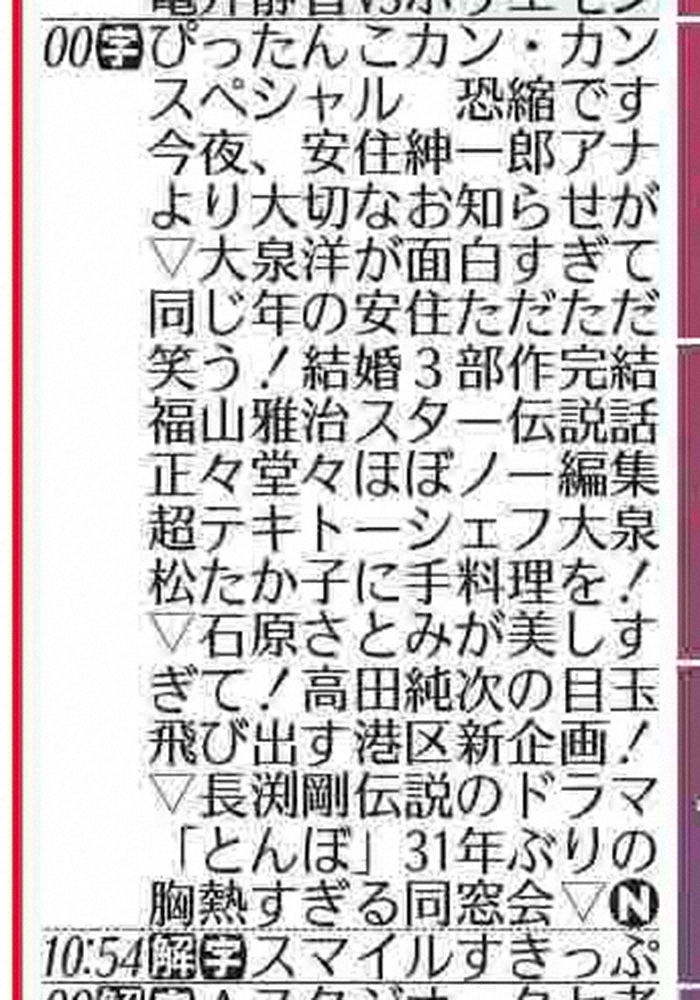 【画像・写真】「安住アナより大切なお知らせ」告知にネット「結婚発表？」「フリーかな」