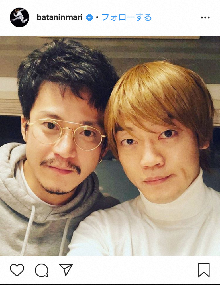 【画像・写真】おばたのお兄さん　正装で“本家”小栗旬と2ショット　ファン歓迎「兄弟みたい」「本物の花沢類だ！」