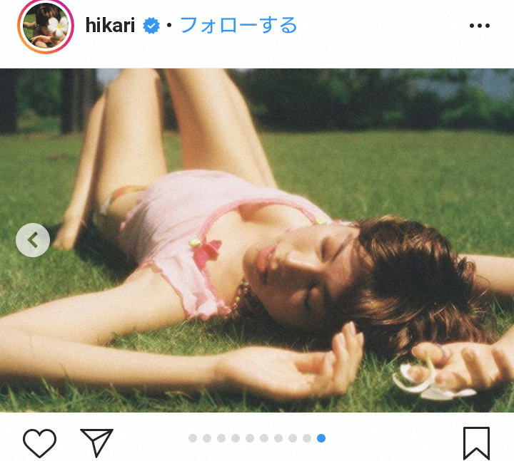 【画像・写真】森星、オレンジヘア挑戦　大自然の中のタンクトップ＆水着姿披露に「美しかわいすぎるー」