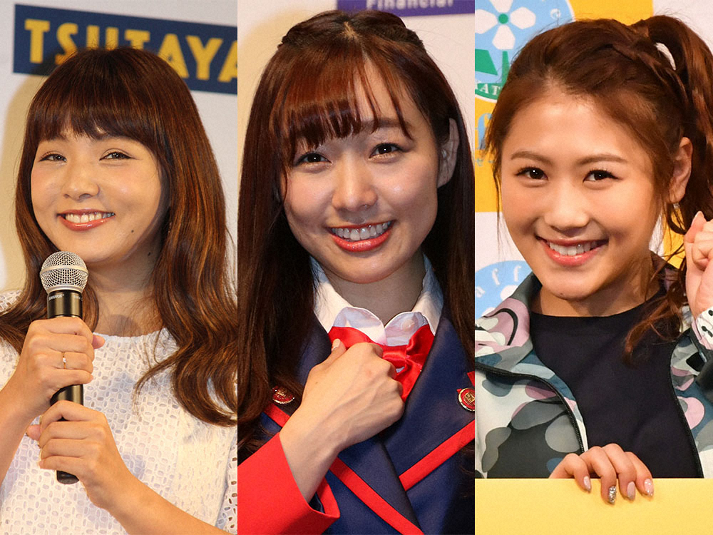 （左から）野呂佳代、須田亜香里、西野未姫