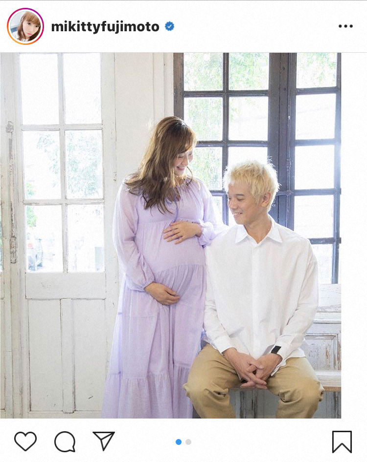【画像・写真】藤本美貴、マタニティーフォト公開「家族みんなで新しい家族迎えてあげたい」