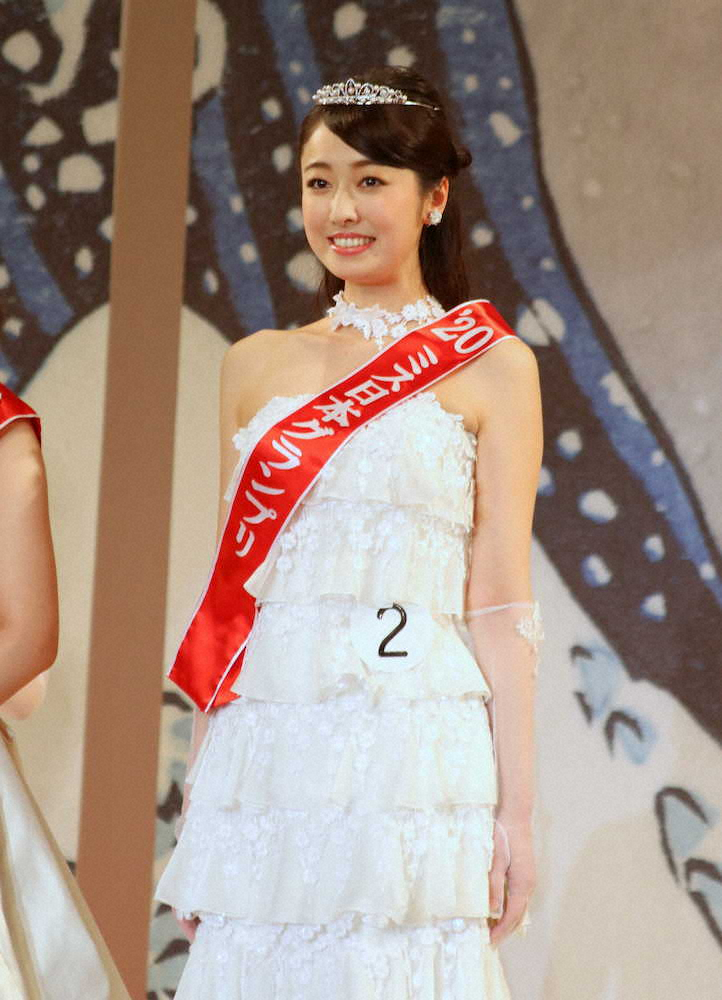 「第52回ミス日本コンテスト2020」グランプリを受賞した小田安珠さん