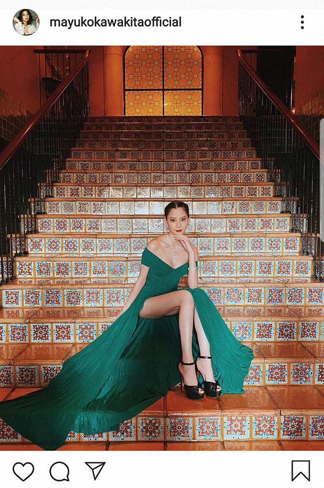 【画像・写真】河北麻友子　アカデミー賞授賞式中継で着用、大胆美脚も惜しみないドレス姿に「綺麗すぎ」「やばい」