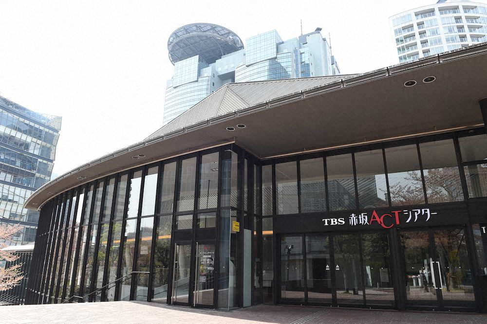 2022年にハリー・ポッターの専用劇場としてリニューアルされる「TBS赤坂ACTシアター」の外観