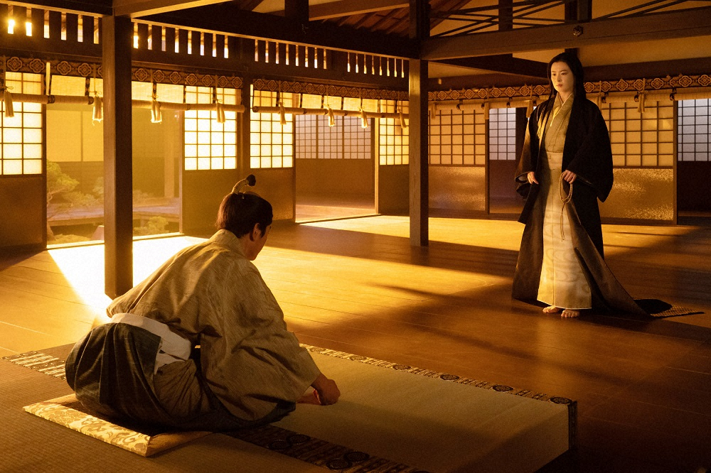 大河ドラマ 麒麟がくる 第19話 織田信長 染谷将太 に厳しい言葉を投げ掛ける土田御前 檀れい C Nhk スポニチ Sponichi Annex 芸能