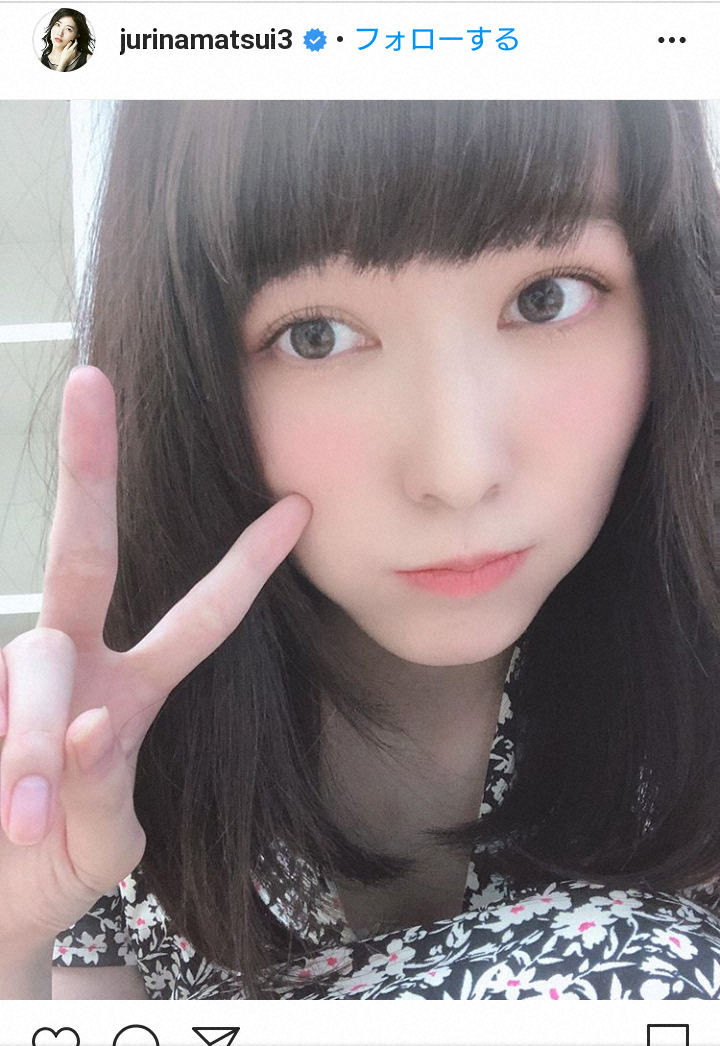 【画像・写真】松井珠理奈　「6年振りのぱっつん」ショット公開に「誰かと思ったら」「似合ってる」