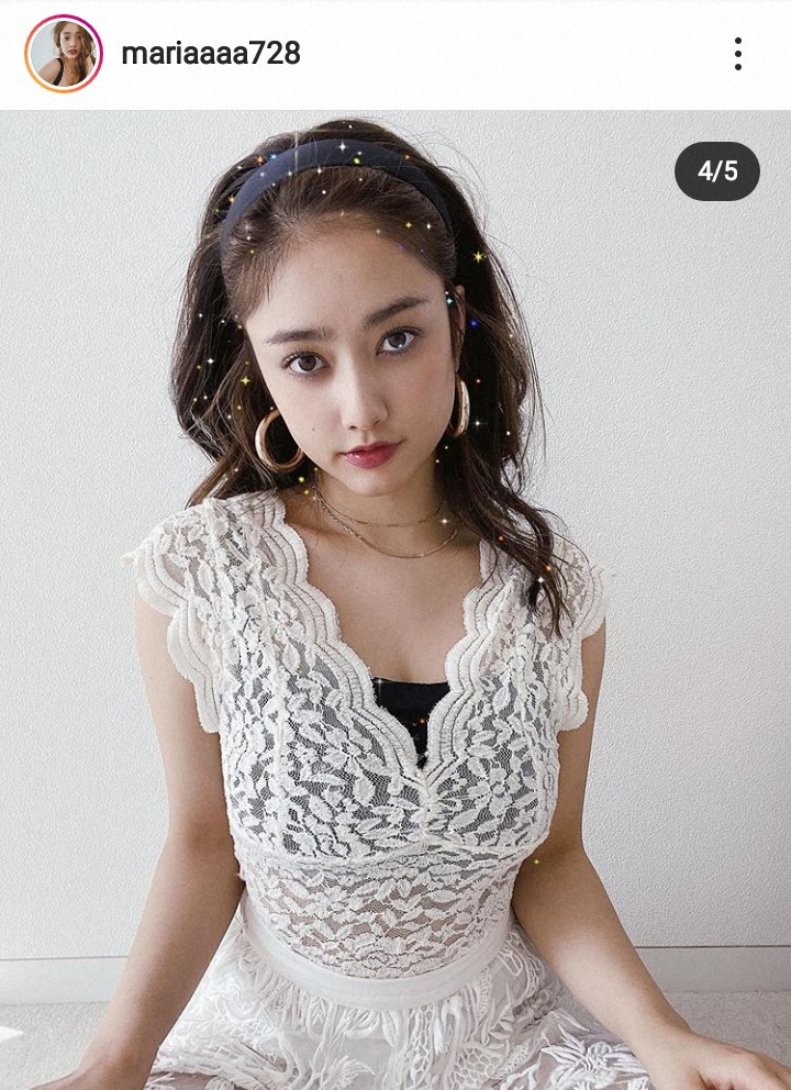 【画像・写真】谷まりあ　シースルーの純白ワンピ姿に反響、新木優子も絶賛「かわいー」