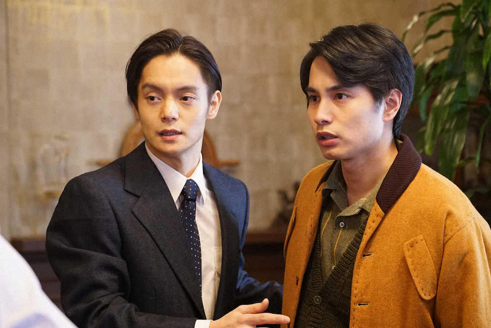 【画像・写真】NHK連続テレビ小説「エール」の一場面。中村蒼（右）と窪田正孝