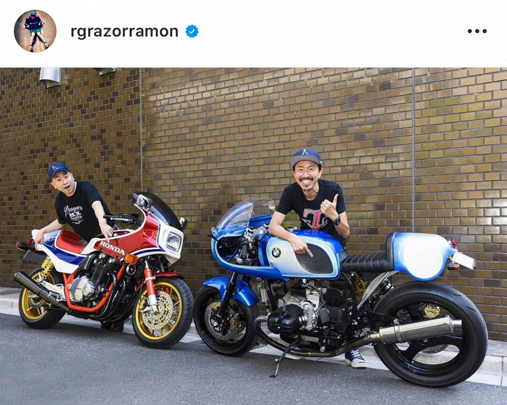 【画像・写真】レイザーラモンRG、チュート福田と愛車披露　福田のひげ姿に反響「マリオっぽい」