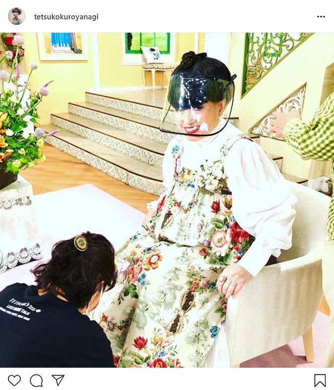 【画像・写真】黒柳徹子、フェイスシールド姿で「徹子の部屋」収録再開を報告「2ヶ月半ぶりの再開にワクワク」