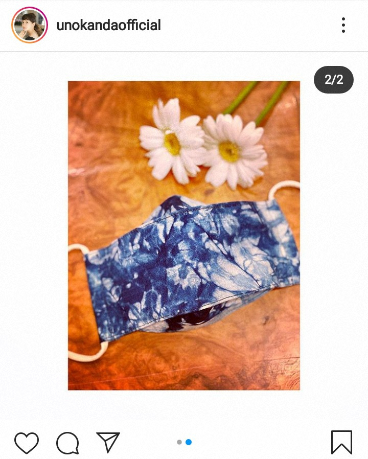 【画像・写真】神田うの　母手作り藍染めマスク公開　親子の愛情にファンは「泣けちゃう」「ホッコリ」