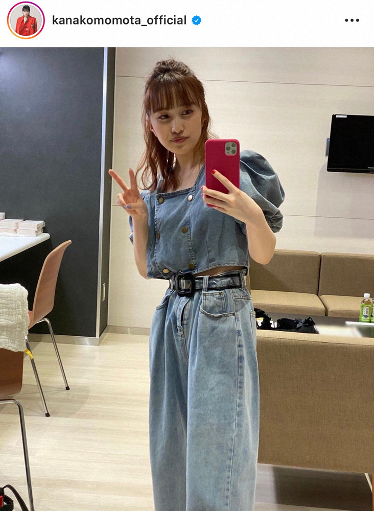【画像・写真】ももクロ百田夏菜子　デニム×デニムの私服コーデにファン「おしゃれ上級者」「バチバチにかわいい」