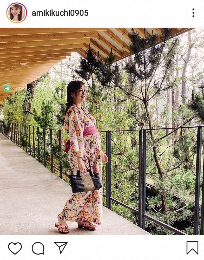 【画像・写真】菊地亜美、七夕に妊娠中の浴衣姿アップ　ゆきぽよ「リアル織姫」ファン「可愛い…亜美姫様」