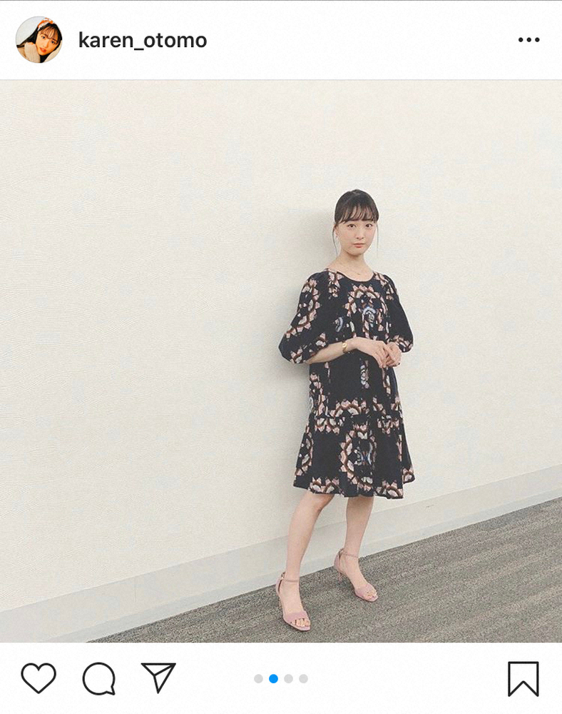 【画像・写真】大友花恋「珍しく、足、出しちゃいました」ミニワンピ姿公開に「足綺麗すぎる」「天使じゃん」