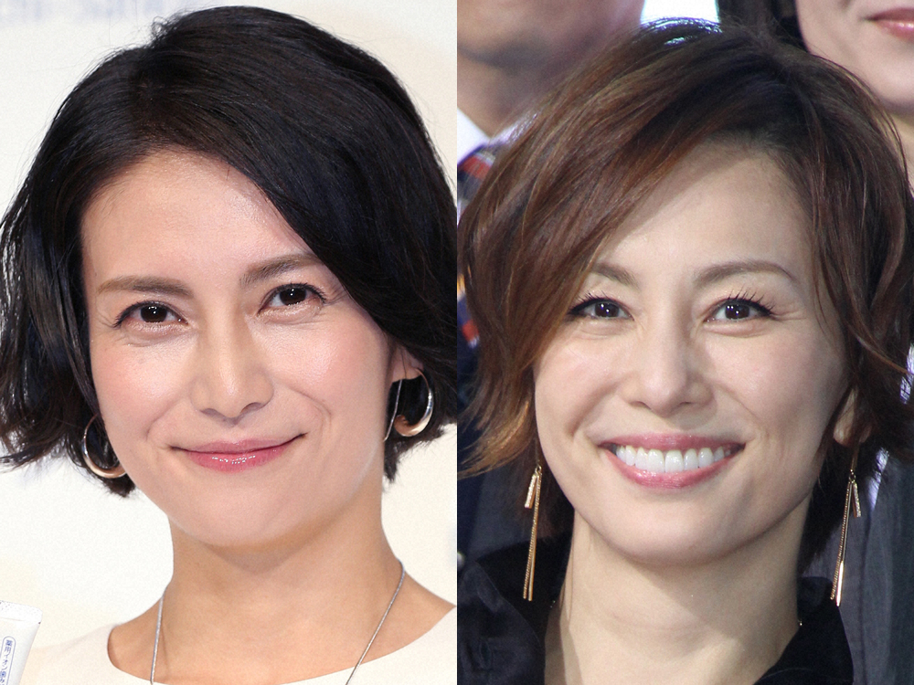 女優の米倉涼子（右）と柴咲コウ