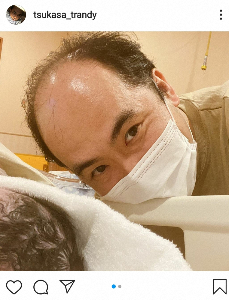 【画像・写真】トレエン斎藤、第2子誕生を報告「髪もちゃんとあります。男の子っす！」