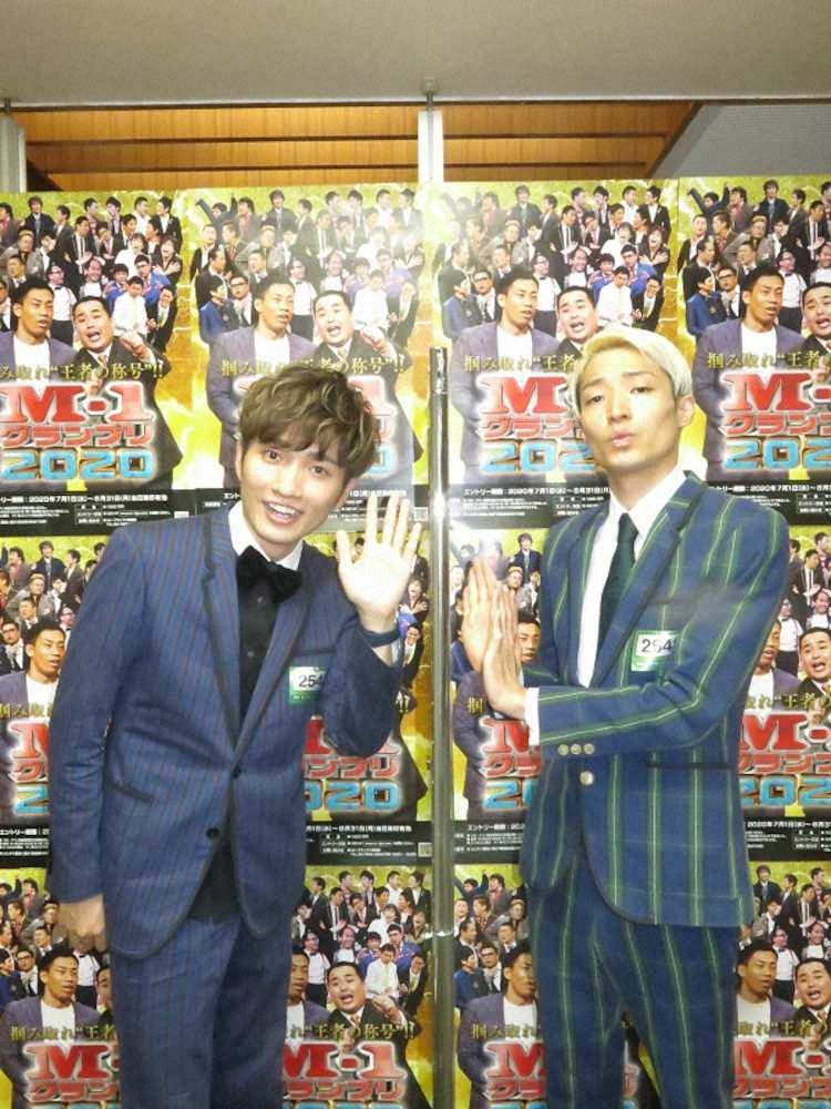 　「M－1グランプリ2020」の予選1回戦を突破したラニーノーズの洲崎貴郁（左）、山田健人