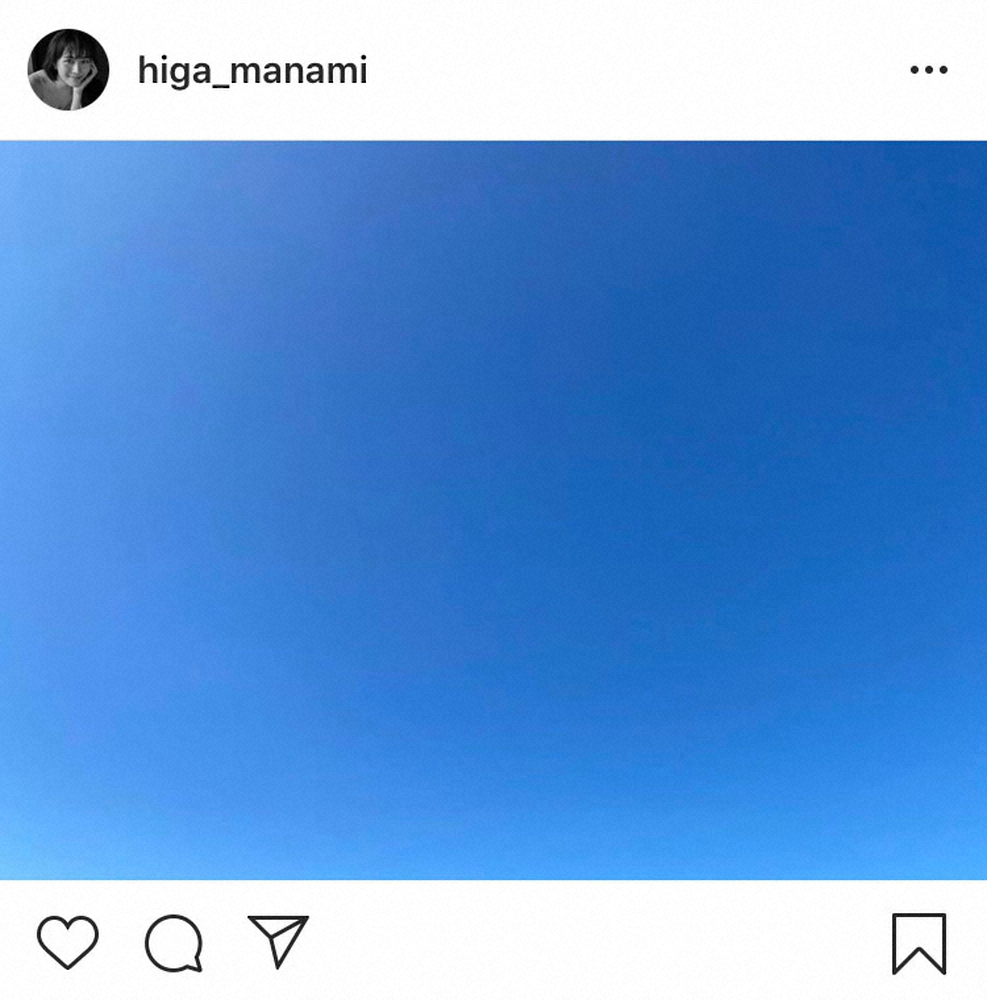 【画像・写真】比嘉愛未　青空の写真に添えた希林さんの言葉「平気に生きればいい」に反響