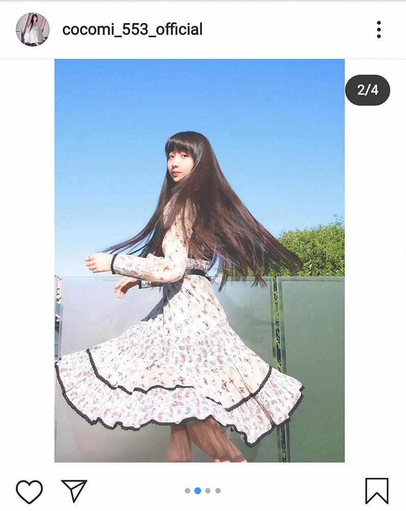 【画像・写真】Cocomi　母・工藤静香の「お下がり」のワンピース姿披露「ふふふ」