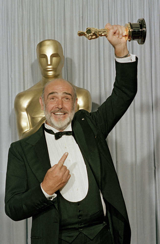 1988年、「アンタッチャブル」でアカデミー賞助演男優賞に輝いたショーン・コネリーさん（AP）