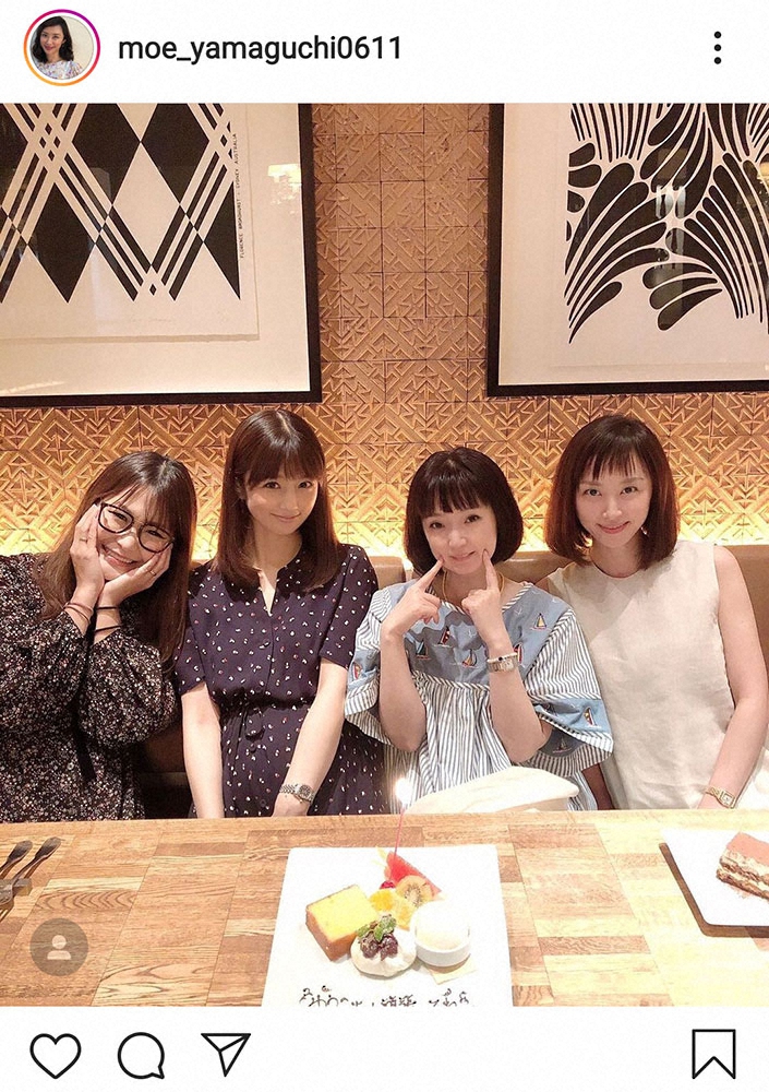 【画像・写真】山口もえ　千秋＆小倉優子＆ギャル曽根とママ友4ショット　「美女揃い」「仲間に入りたい」と反響