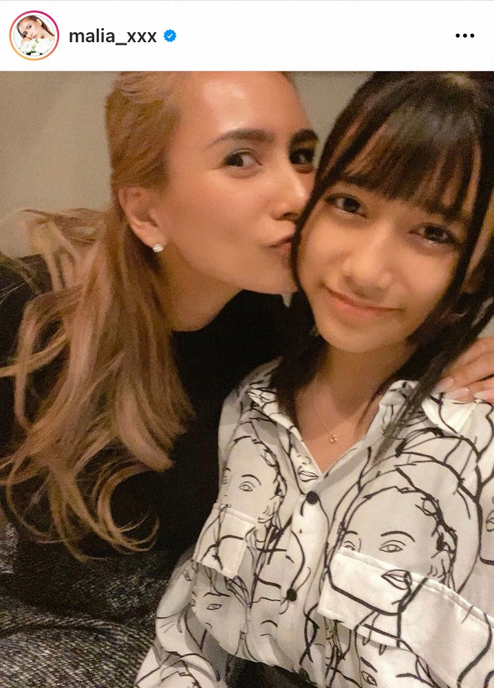 【画像・写真】MALIA.　元夫・KIDさんとの「大事な大事な1人娘」が14歳に　母娘ショットに反響「姉妹みたい」