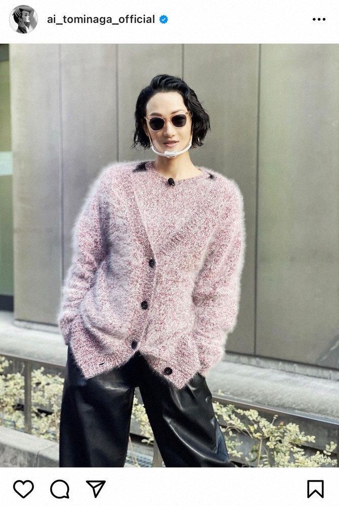 【画像・写真】冨永愛　“ちょいワル感”あふれるマウスシールド姿　ファン反響「女子が惚れる」