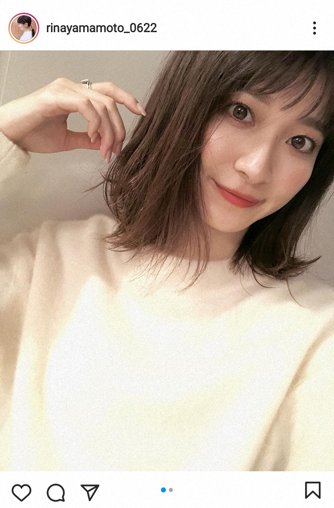 【画像・写真】TBS山本里菜アナ「髪をバッサリ　15センチ」　ニューヘア披露にファン絶賛「反則」「可愛さ爆発」
