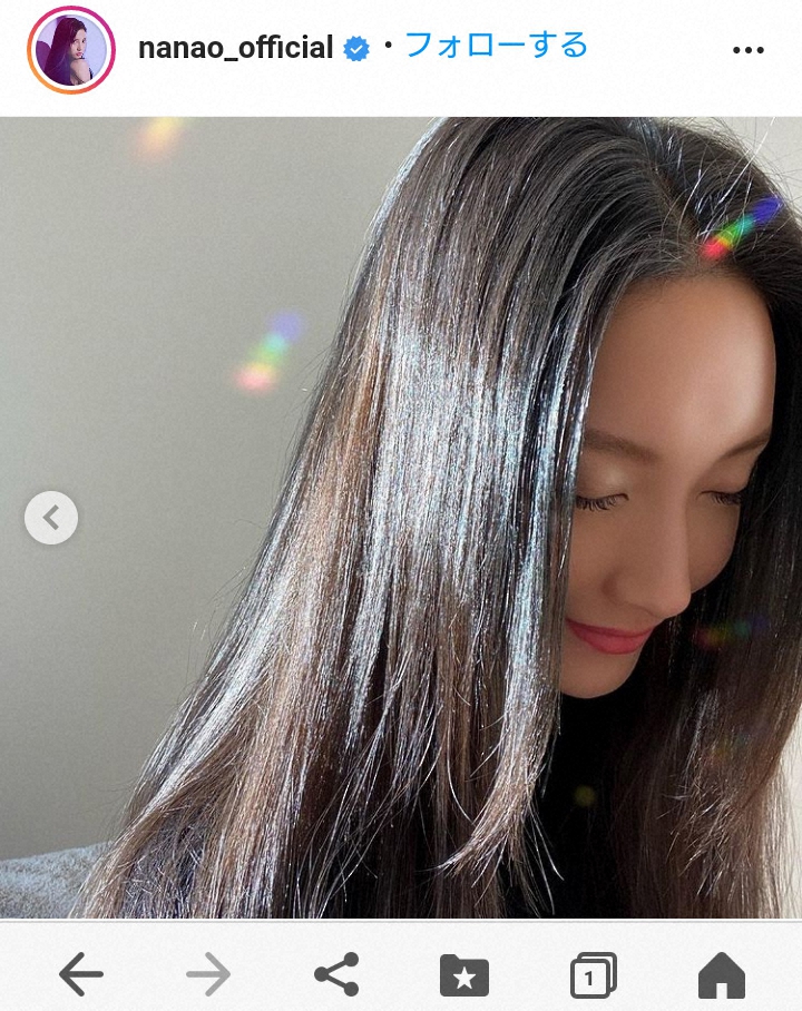 【画像・写真】菜々緒　自らで「ブローしただけ」ヘアショット公開に6万8000件超「いいね！」