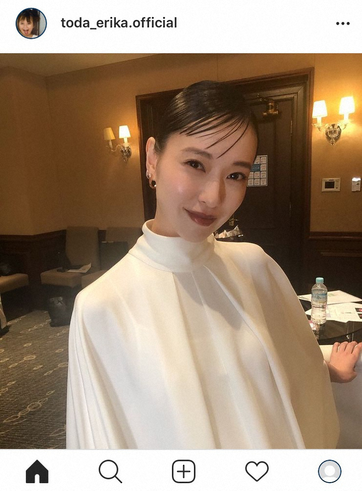 【画像・写真】戸田恵梨香　結婚後初のインスタ更新「毎日お祝いのメッセージをありがとうございます」