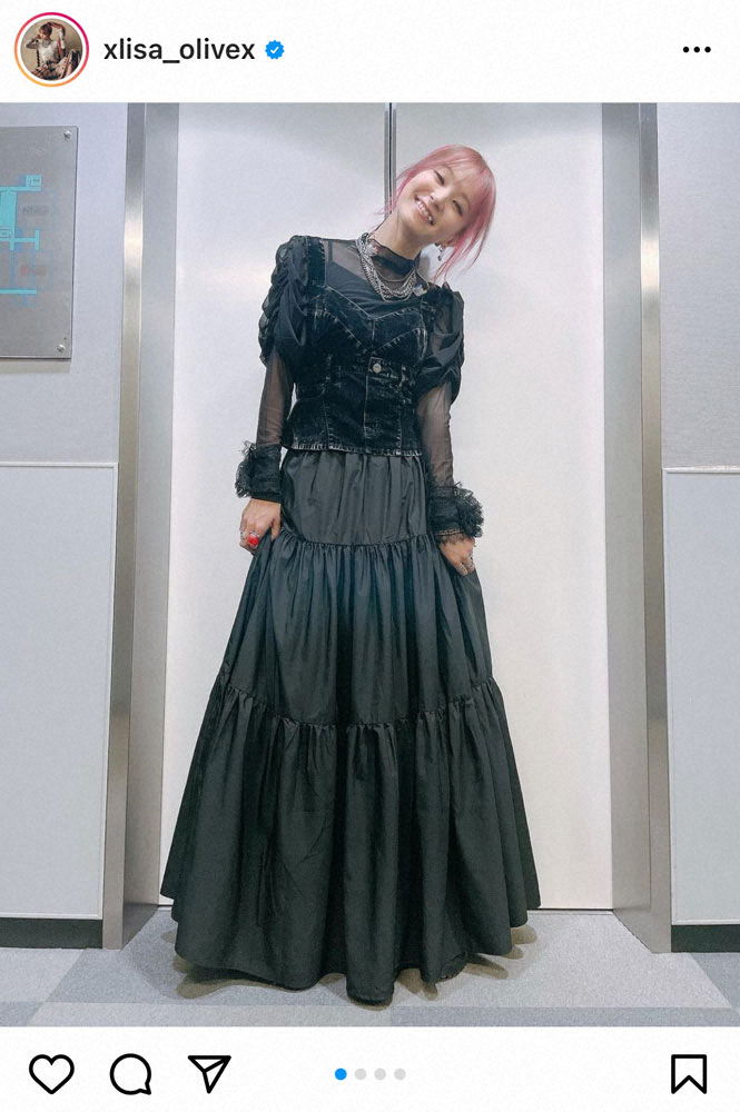 【画像・写真】LiSA　笑顔で「CDTV」出演衣装の投稿にフォロワー「可愛い笑顔」「感動しました」