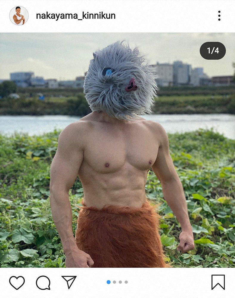 【画像・写真】“脂殺隊”なかやまきんに君　体脂肪を斬る！「炭治郎に負けないよう戦う」