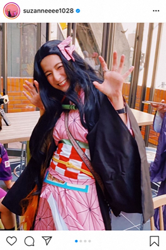 【画像・写真】禰豆子“生誕祭”SNS盛り上がる　女性芸能人のコスプレ投稿続々