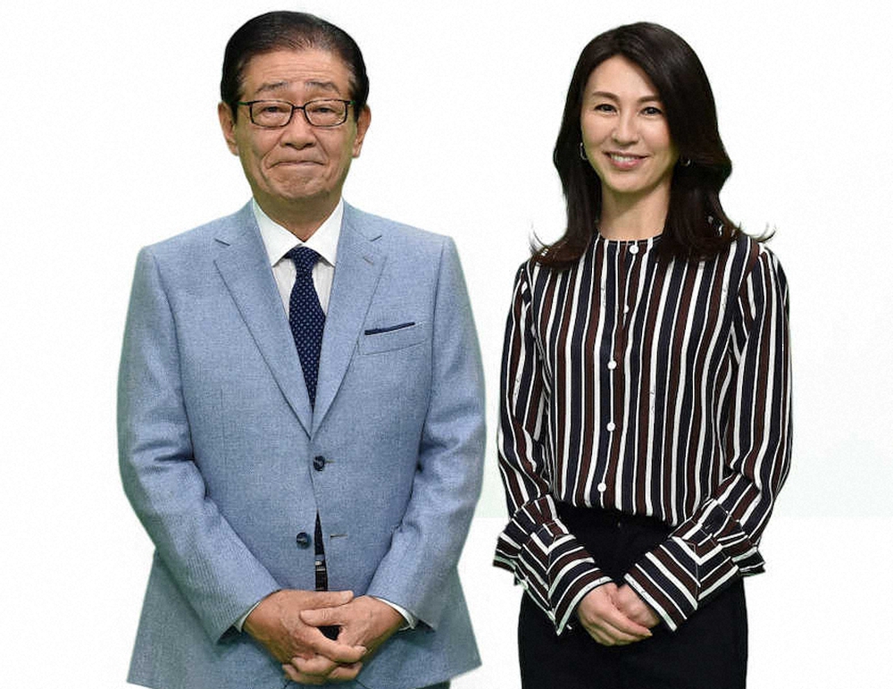 TBS「報道の日2020」で司会を務める関口宏と雨宮塔子