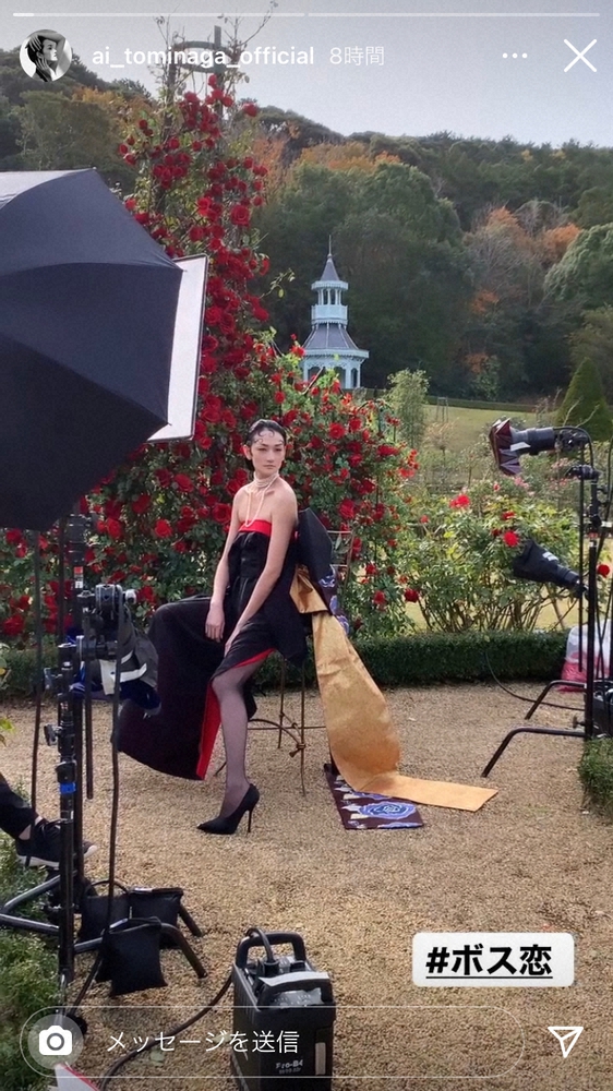 【画像・写真】冨永愛　「極寒の中の薔薇園で」まさかのご本人登場に反響「めっちゃ本物感」「綺麗すぎました」