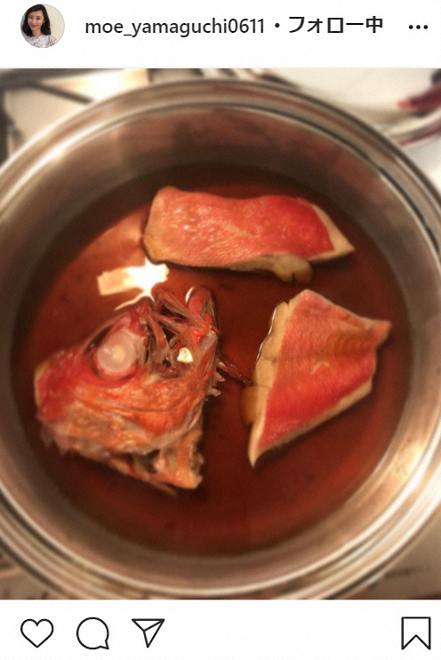 【画像・写真】山口もえ、夫の爆問・田中の退院報告　祝いの煮付け写真投稿も「美味しそうじゃない（笑）」