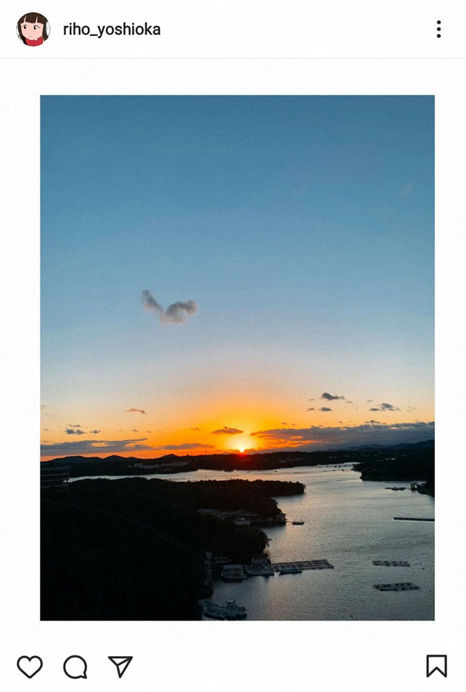 【画像・写真】何に見える？吉岡里帆が投稿の雲の写真が話題「カモメ」「リス」「天使」などの声