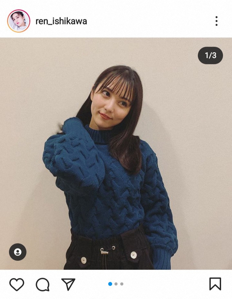 【画像・写真】石川恋　こだわりの黒髪ストレート姿をファン絶賛「黒髪美女！」「きれい」