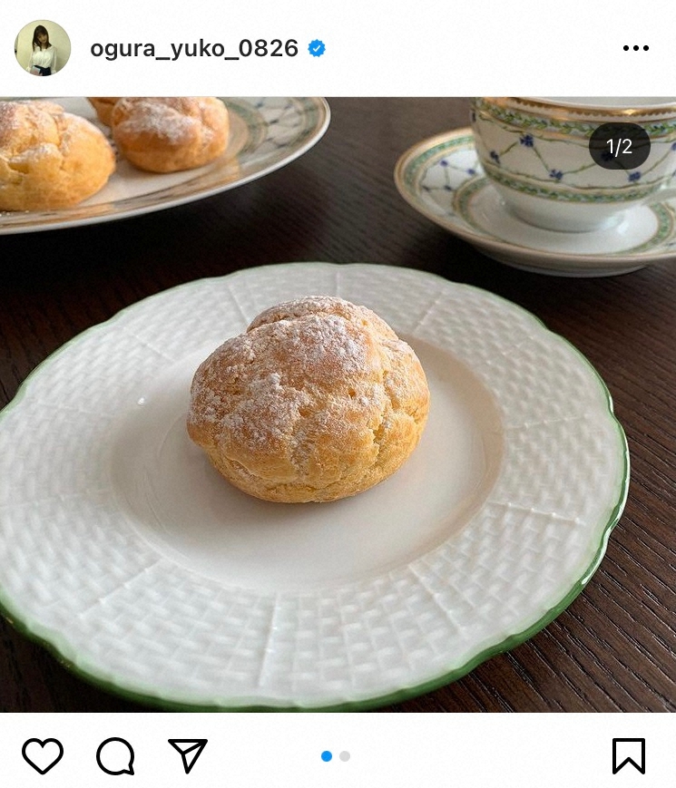 【画像・写真】小倉優子　手作りシュークリームにフォロワー絶賛　「お店のシュークリームかと」「販売して」