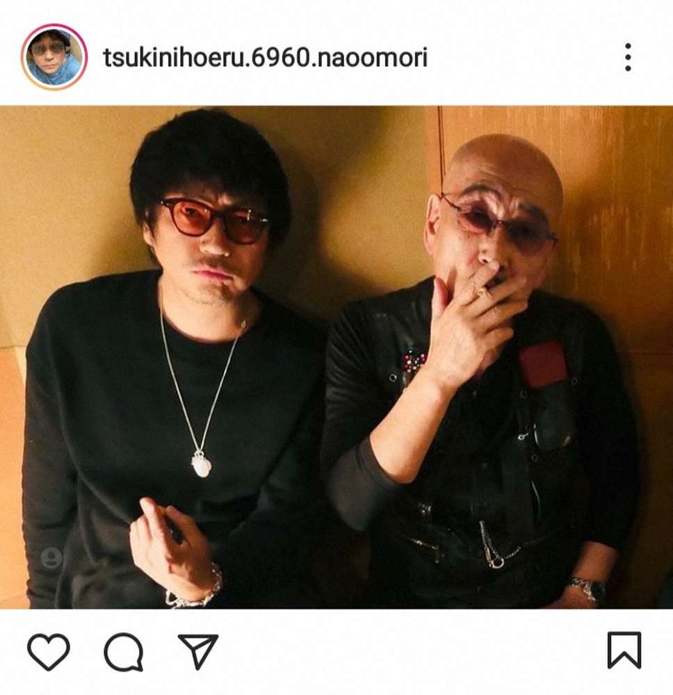 【画像・写真】大森南朋　父・麿赤兒とのブラックコーデ2ショット　「カッコよすぎ」「親子でイケメン」の反響