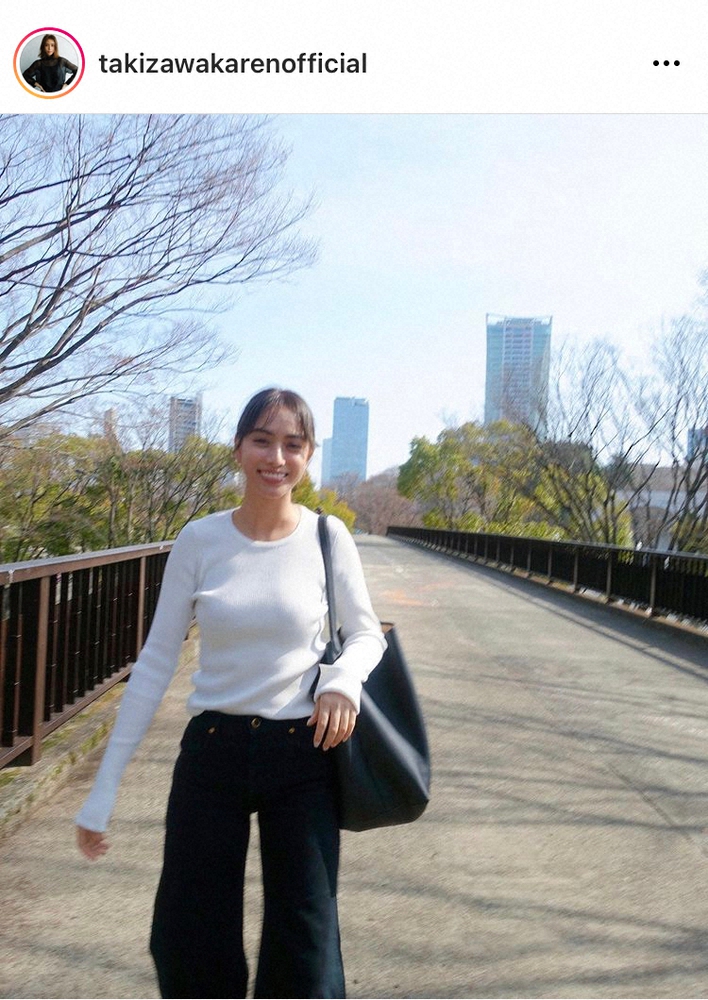 【画像・写真】滝沢カレン　感情むき出し投稿を謝罪　「落ち込んだ時は冷静ぶらず」　笑顔ショット添える