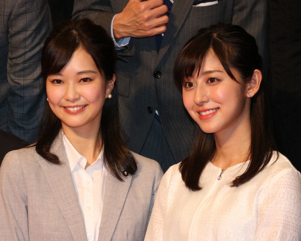 テレビ朝日・下村彩里アナ（左）と斎藤ちはるアナ