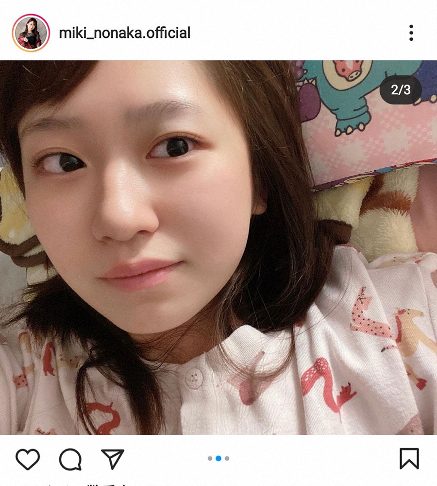 【画像・写真】モー娘・野中美希「普段は載せないすっぴん」披露　ファン「赤ちゃん？」「お肌きれい」