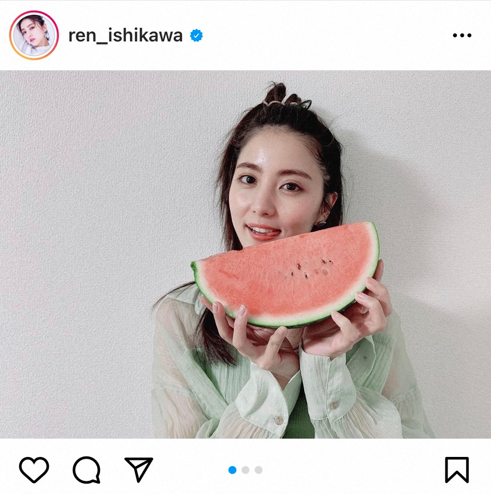 【画像・写真】「CanCam」モデル石川恋　おでこ出し写真を披露　ファン「デコ出し可愛い過ぎるな！」