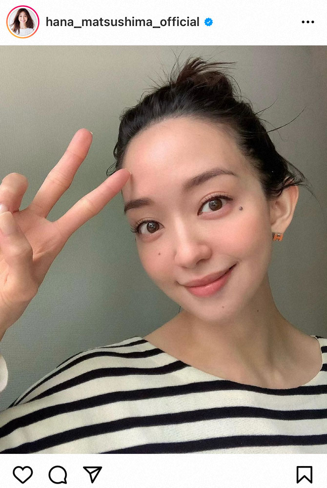 【画像・写真】松島花　おでこ全開&お団子ヘアにフォロワー絶賛「まじでかわいい」「もはや最高」「うぁー綺麗」