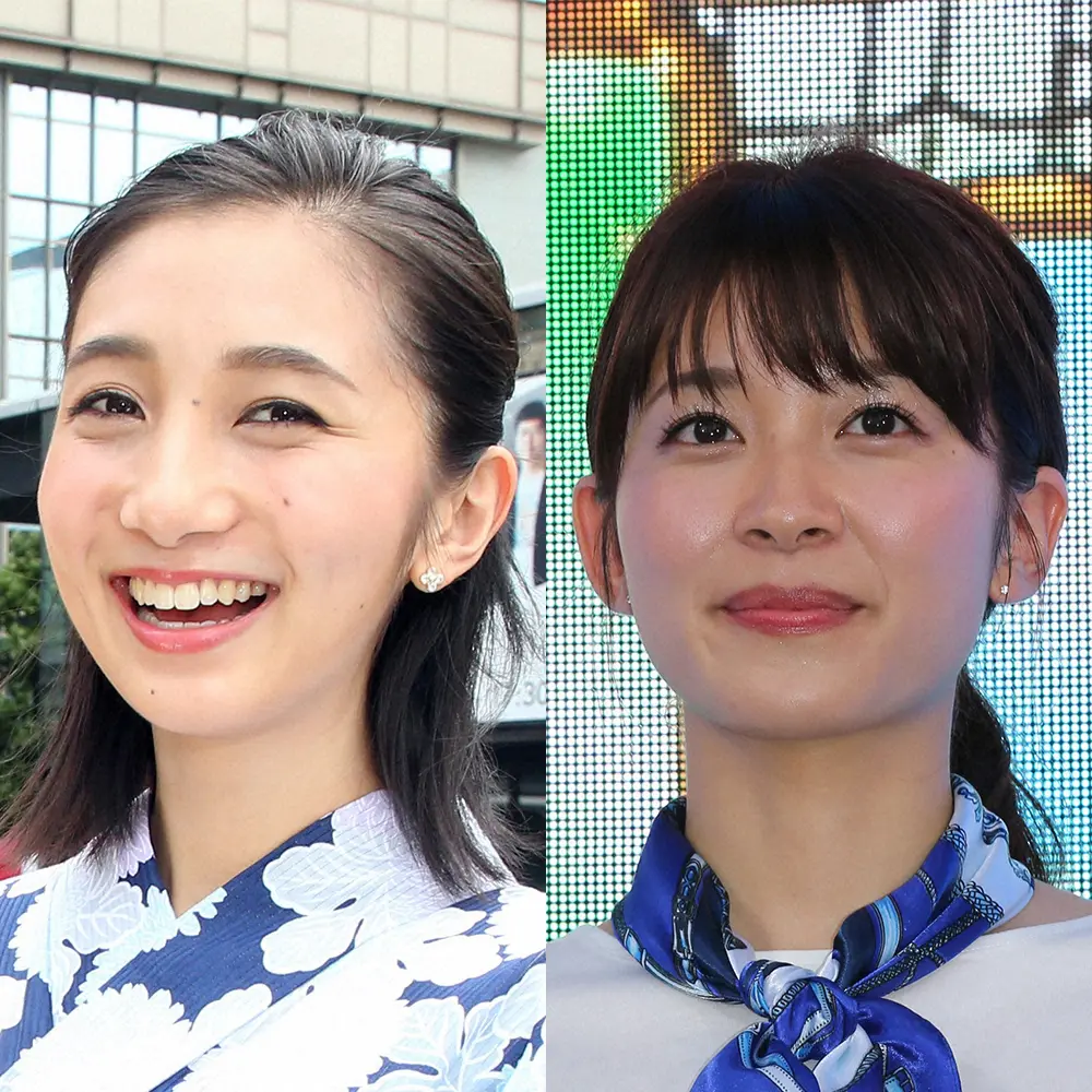 TBSの近藤夏子アナウンサー（左）と山本里菜アナウンサー