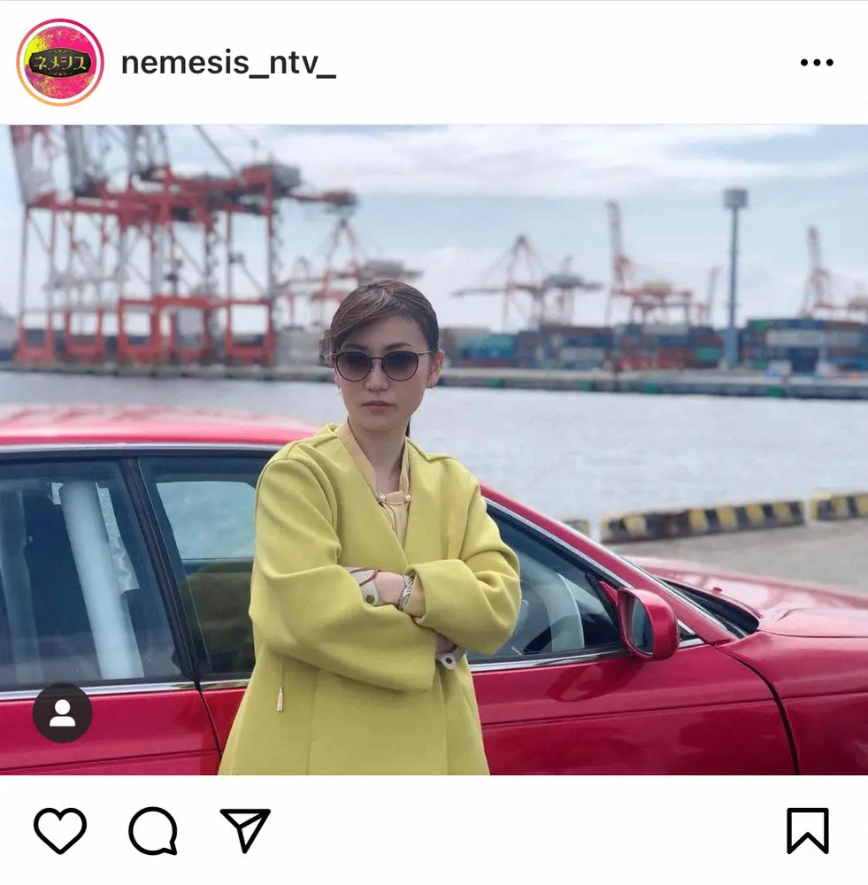 【画像・写真】大島優子　サングラス姿でクールに赤い車と２ショット　「かっこいい」「姉貴感が…」