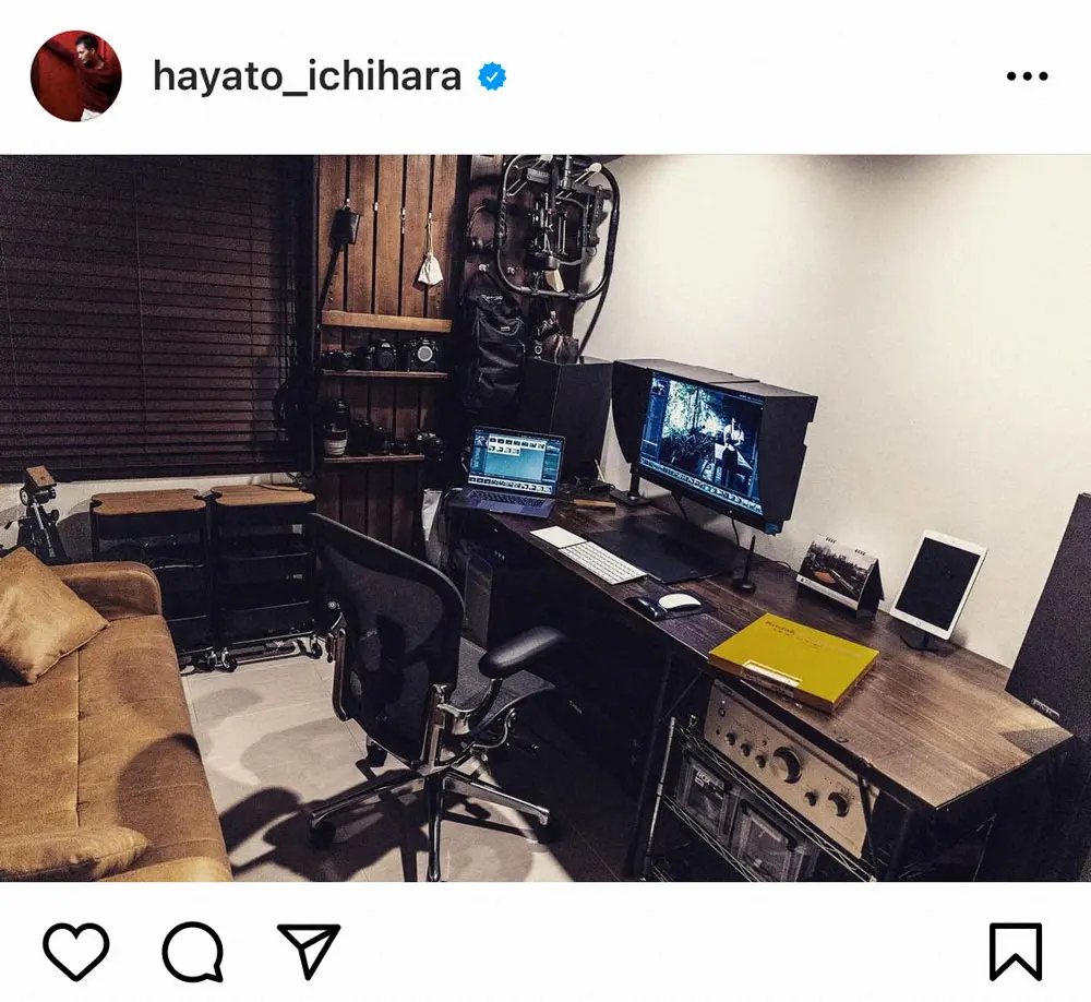 【画像・写真】市原隼人　写真の作業部屋公開、フォロワー「カッコいい」「お洒落」「熱中して籠ってしまいそう」